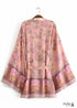 Kimono bohemio Violetta chic para mujer - Vestido rosa